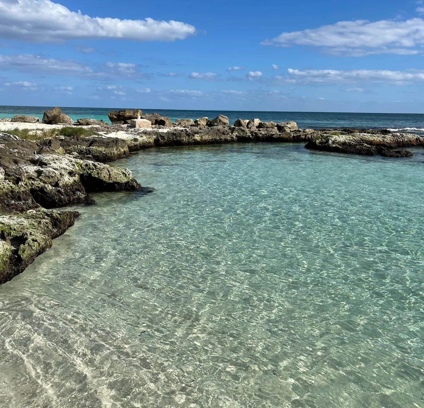 Caleta Tankah beach cove near Tulum