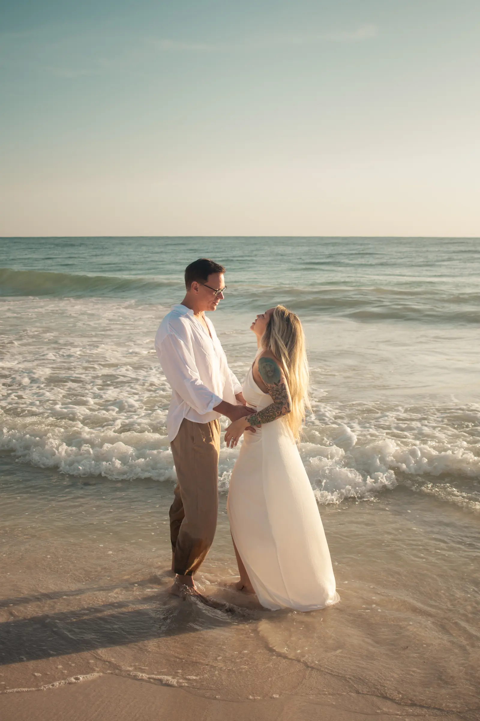 Surprise proposal at sunset on Tulum beach photographed by local proposal photographer