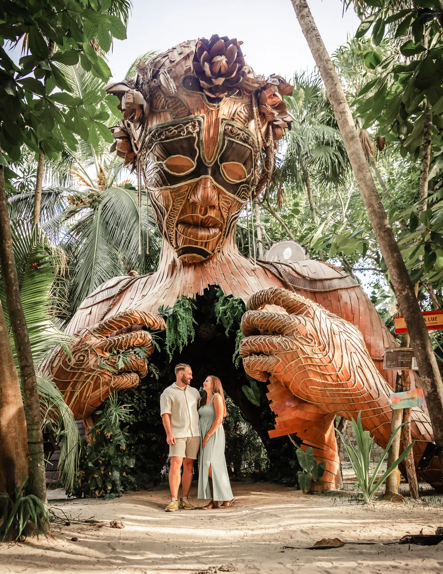 Romantic proposal captured during sunset on Tulum beach by professional proposal photographer