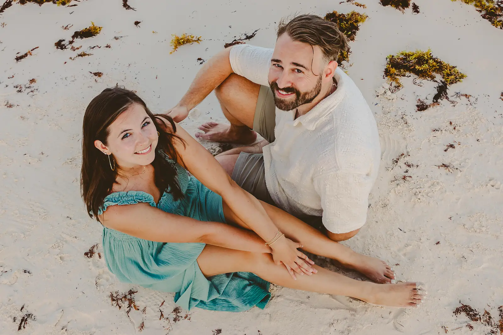 Surprise engagement proposal on Tulum beach with she said yes reaction captured naturally
