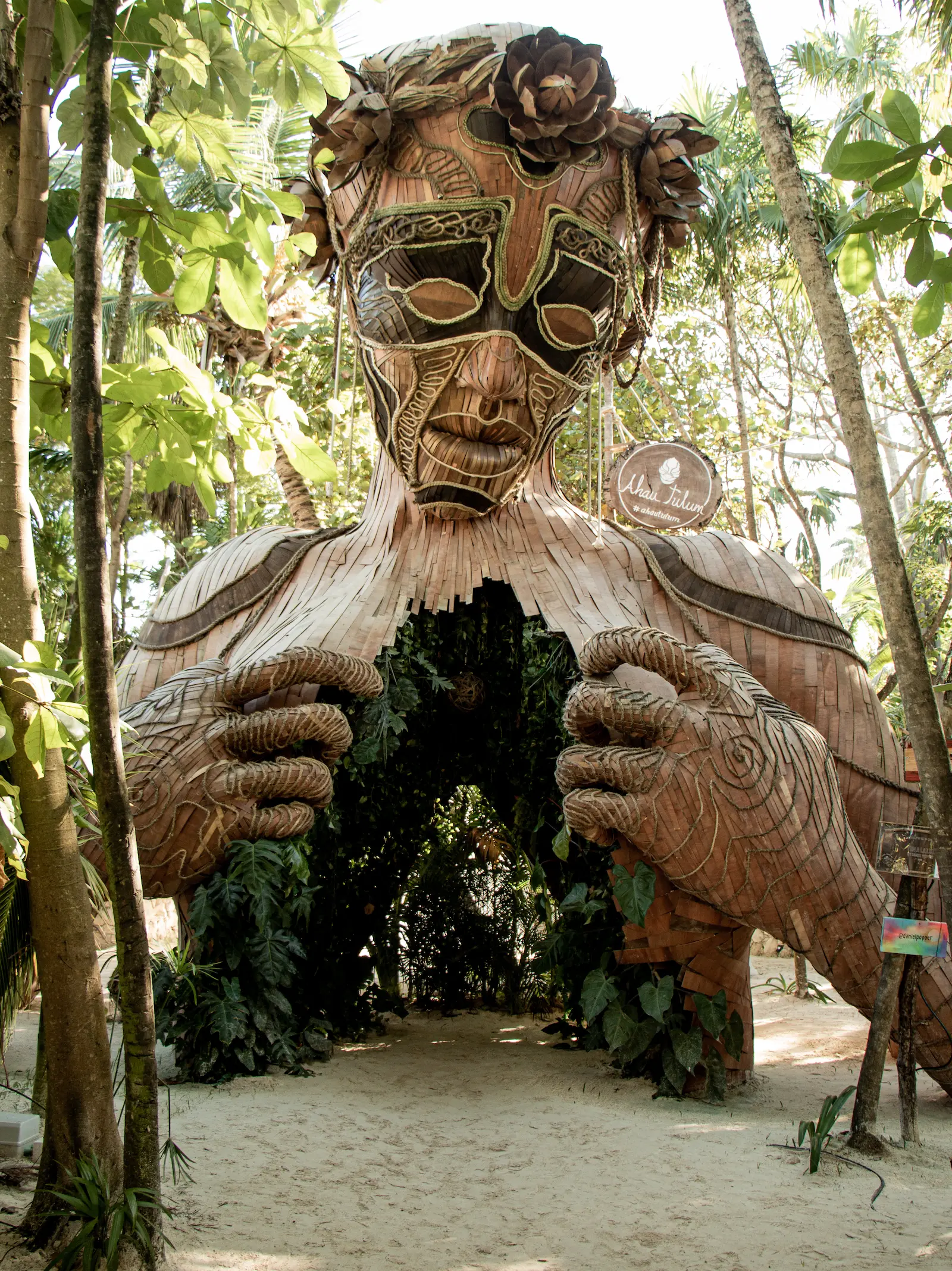 Ahau Hotel Tulum with the Ven a la Luz sculpture